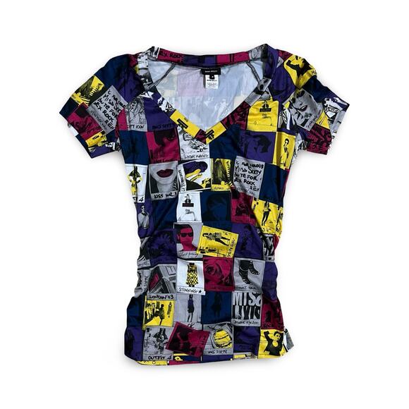 Miss Sixty Fashion Magazine AOP Top - Picture 2 of 6